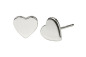 Preview: Herz Ohrringe Titan 7 mm