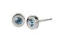 Preview: Medizinische Titan Ohrstecker mit hellblauen Kristallen von Swarovski®