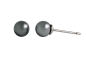 Preview: Optex Titanohrstecker mit dunklegrauen Perlen von Swarovski