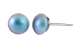 Preview: Optex Titan Ohrstecker mit Swarovski Perle flach Iridescent Light Blue