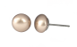 Preview: Optex Perlohrstecker Titan mit flachen Swarovski Perlen in bronze