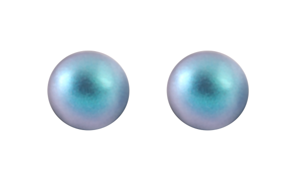 Optex Titan Perstecker mit Swarovski Perle flach Iridescent Light Blue