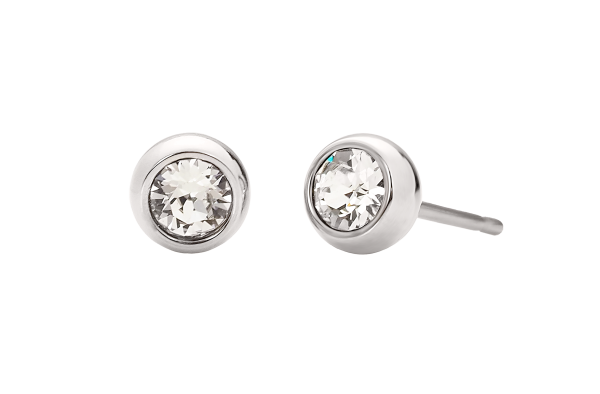 OPTEX. Titan Ohrstecker mit Kristall
