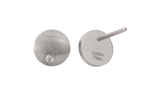 Titan Ohrringe satin mit Kristall