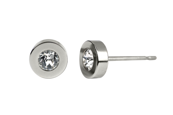 Medizinische Titan Ohrringe Damen mit Kristallen von Swarovski®